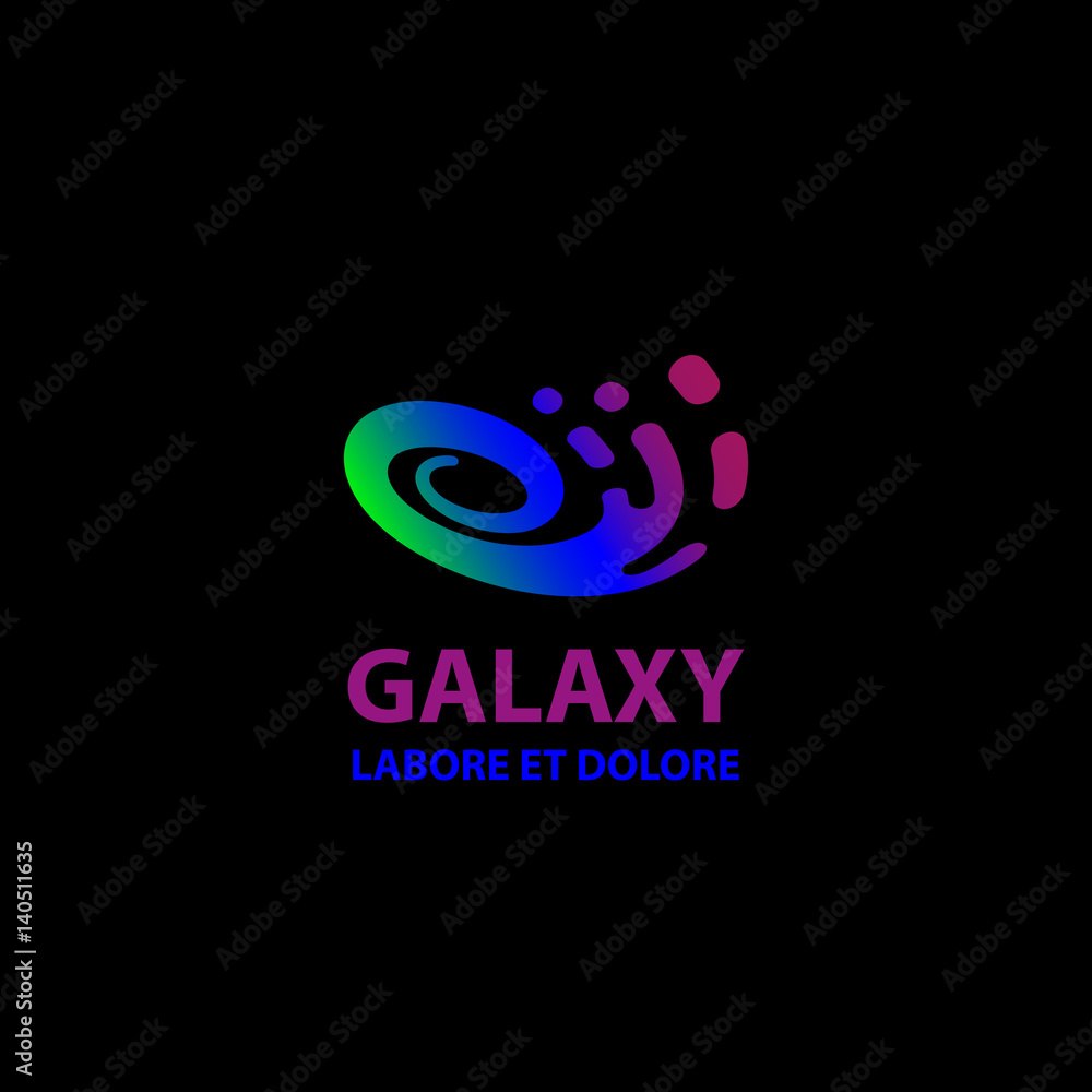 Galaxy logo template. Abstract spiral symbol. Galaxy logo template. Abstract spiral symbol.