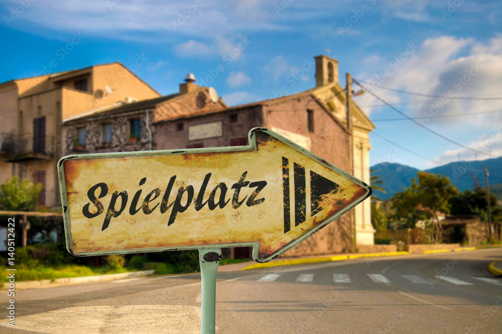 Fototapeta premium Schild 198 - Spielplatz