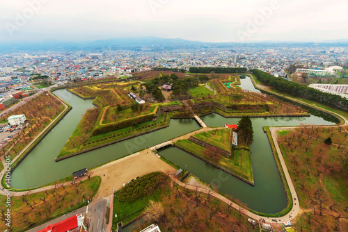 Goryokaku park with Sakura, Hakodate photo