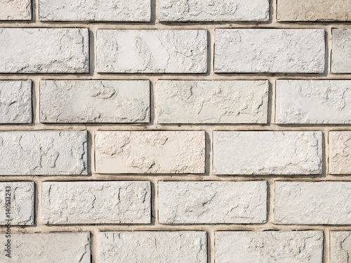White brick wall,.The background of the brick wall.