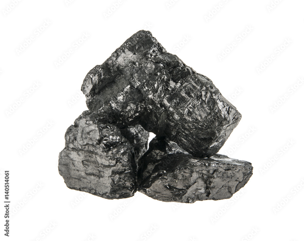 Obraz premium Coal isolated on white background