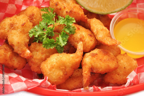 Deep Fried Shrimp in a Take Out Container