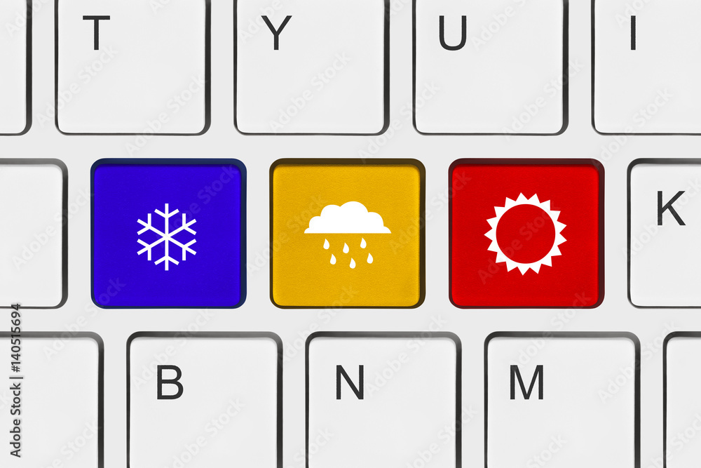 Computer keyboard with Weather key Computer keyboard with Weather key