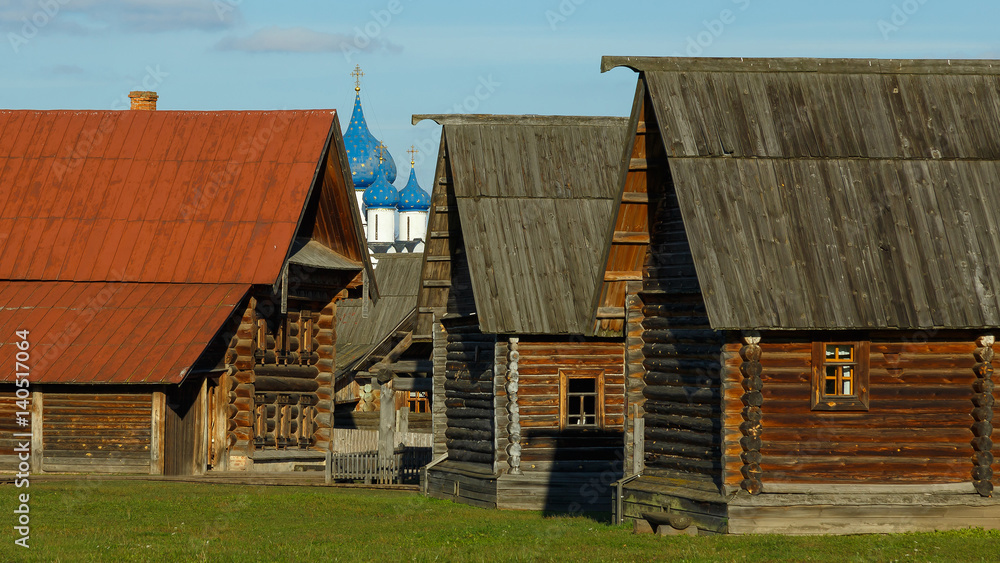 Suzdal, Golden ring of Russia. The Museum of wooden architecture.