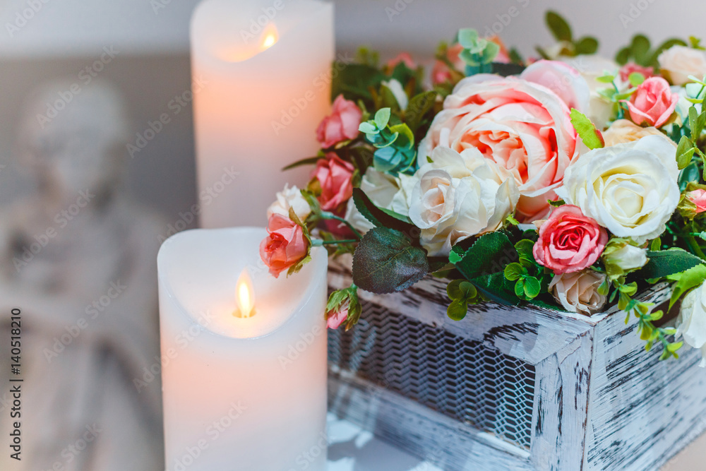 Obraz premium Bouquet of flowers, Wedding decoration, hand made.
