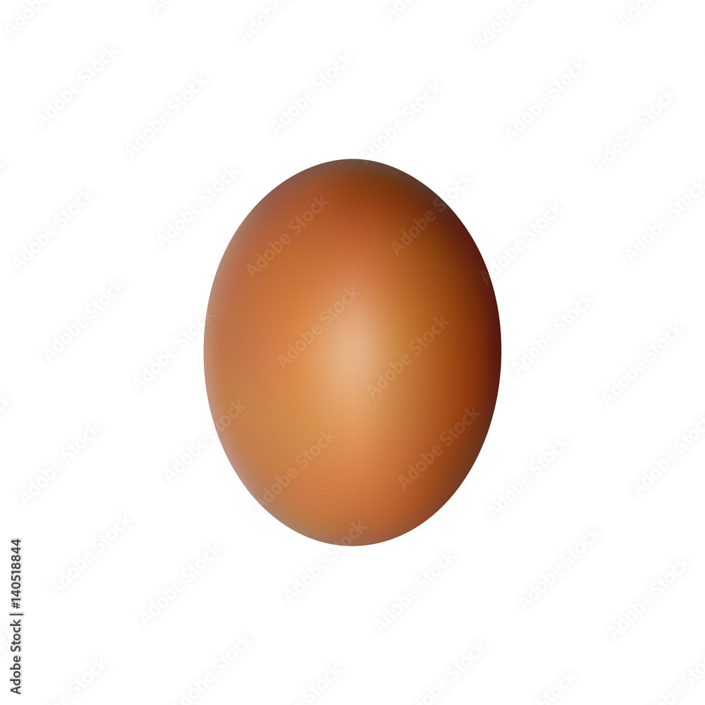Egg on a white background. Natural ecological product.