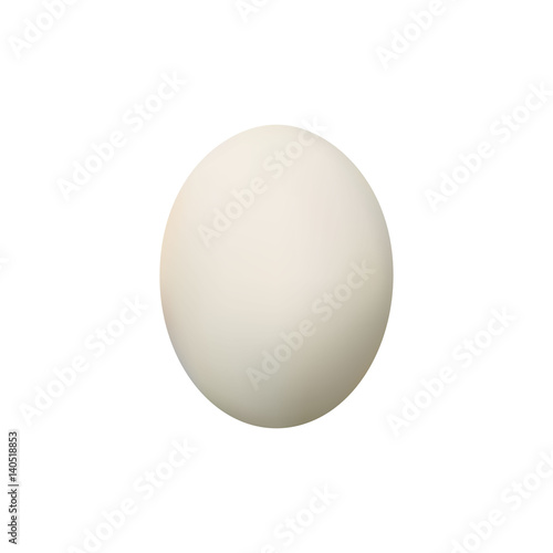 Egg on a white background. Natural ecological product.