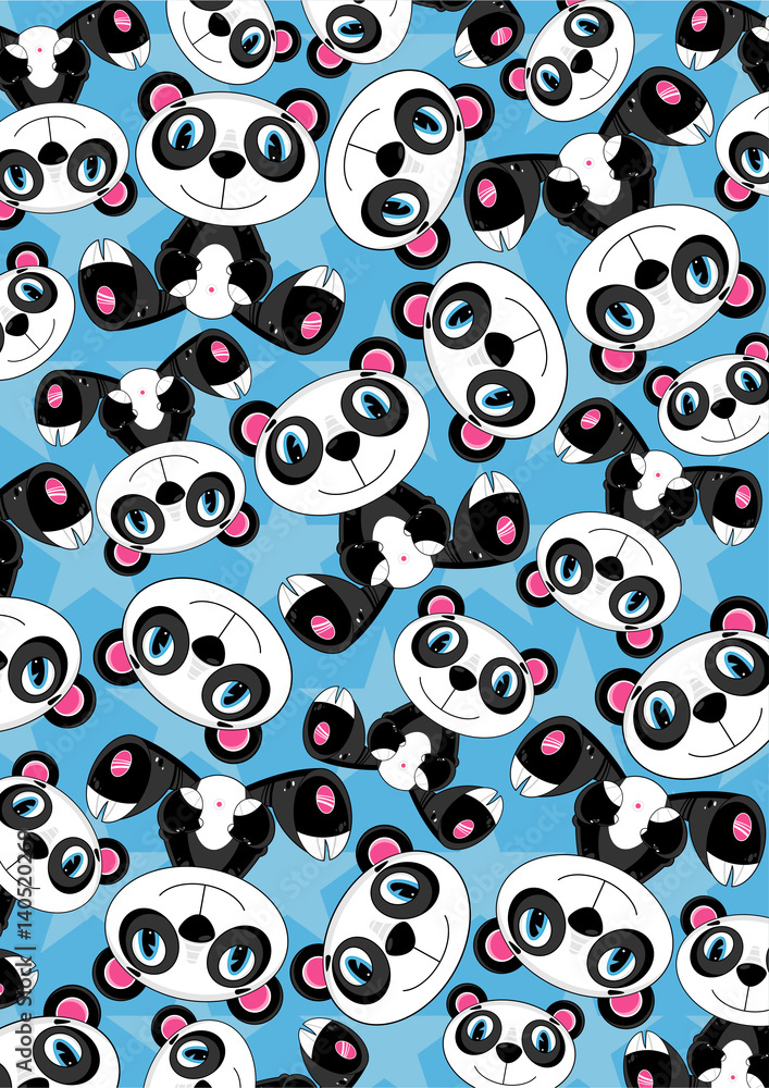 Cute Cartoon Panda Bear Pattern Cute Cartoon Panda Bear Pattern