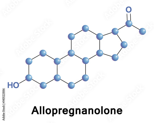 Allopregnanolone, tetrahydroprogesterone, is an endogenous inhibitory pregnane neurosteroid. It is synthesized from progesterone, and is a potent positive allosteric modulator of the action of GABA