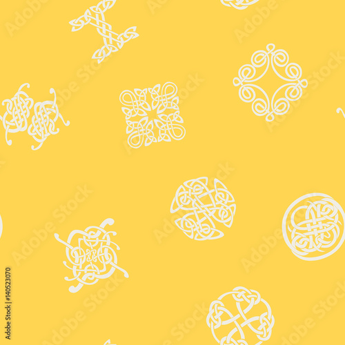 seamless pattern with Celtic art and ethnic ornaments for your design