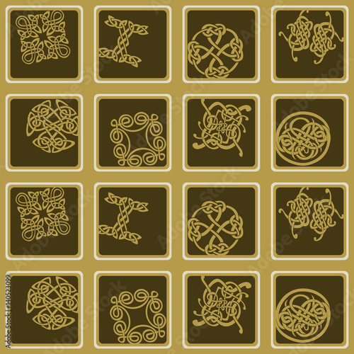 seamless pattern with Celtic art and ethnic ornaments for your design