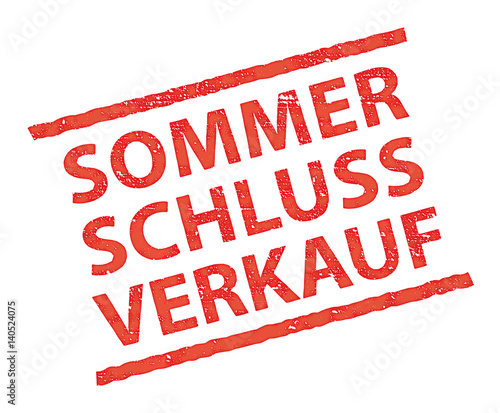 Stempel SSV / Sommerschlussverkauf, rot photo