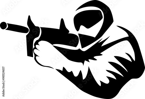 Airsoft - stylized illustration