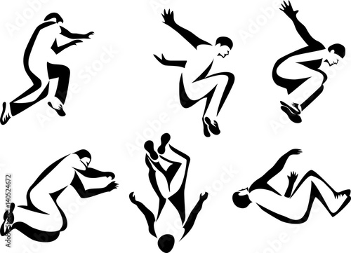 Parkour - stylized illustrations