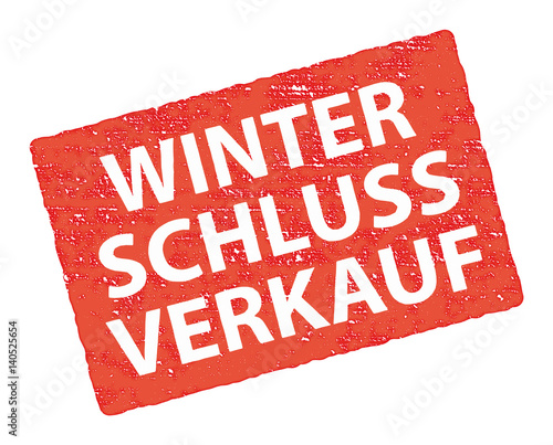 Stempel WSV / Winterschlussverkauf, rot