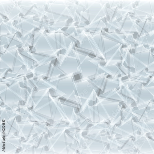 Abstract white and grey triangular   polygonal geometric background.