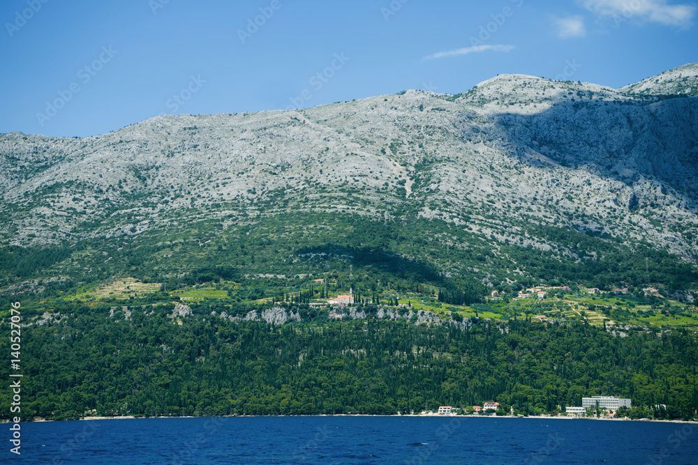 Beautiful seascape Mljet, Croatia. Traveling, yachting, vacation concept.