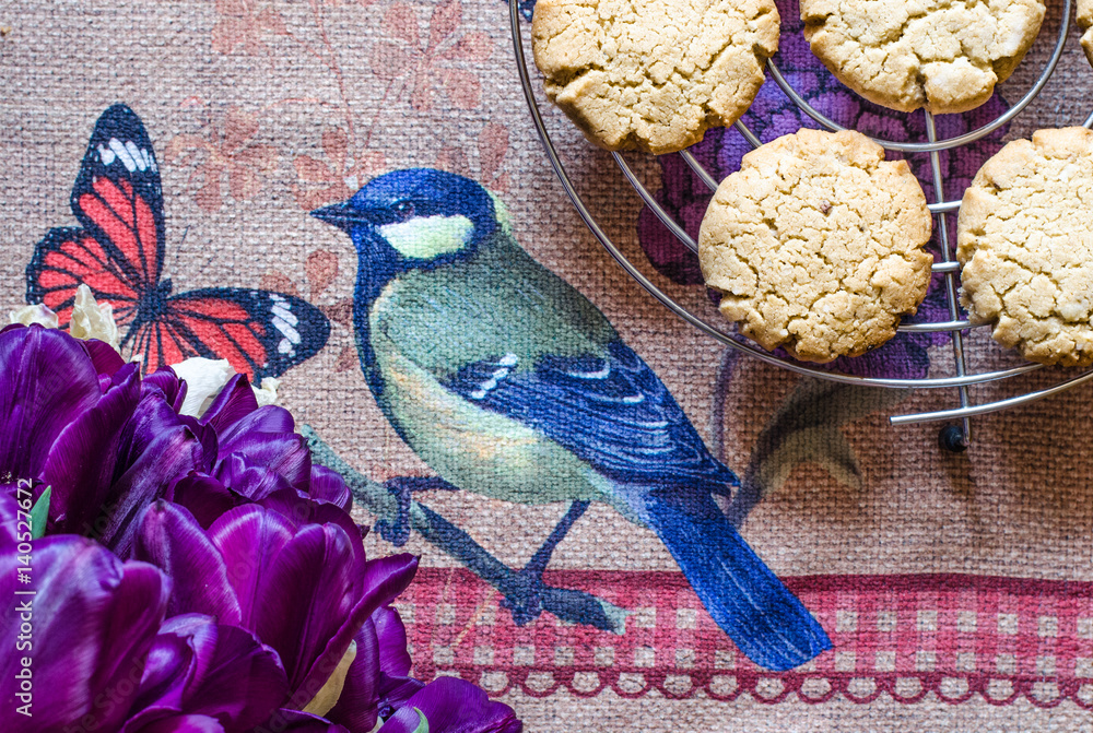 RiceOatmeal Cookies without Eggs and Milk StockFoto Adobe Stock