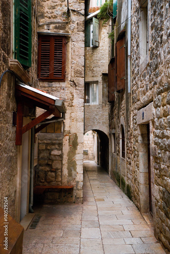 Old town of Split  Croatia. Traveling  vacation  tourism concept.