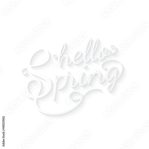 Hello spring vector poster