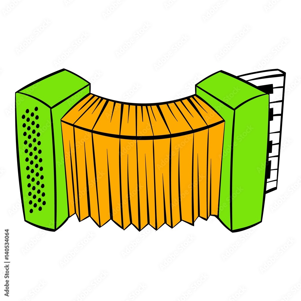 Fotografie Accordion icon cartoon