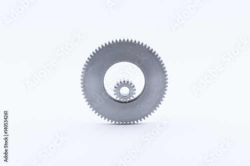 Fotografia Isolated metal pinions gear