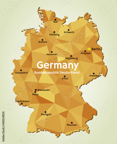 Map of Germany - Bundesrepublik Deutschland
