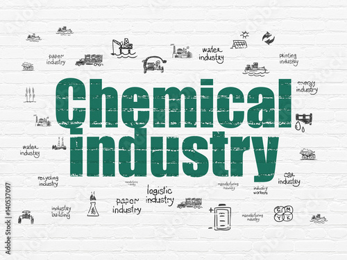 Manufacuring concept  Chemical Industry on wall background