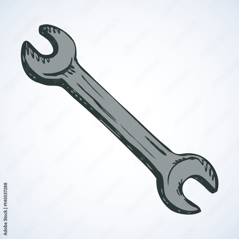 Wrench. Vector drawing Wrench. Vector drawing