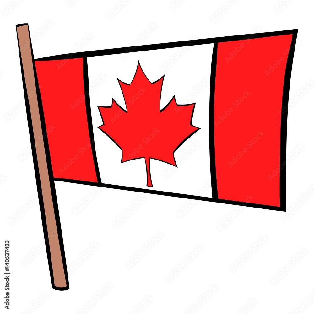 Obraz premium Flag of Canada icon cartoon