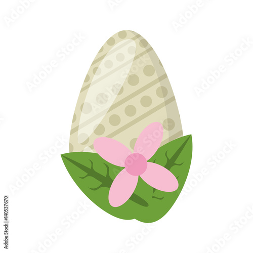 easter egg decoration and flower spring vector illustration eps 10