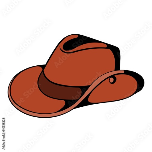 Cowboy hat icon cartoon