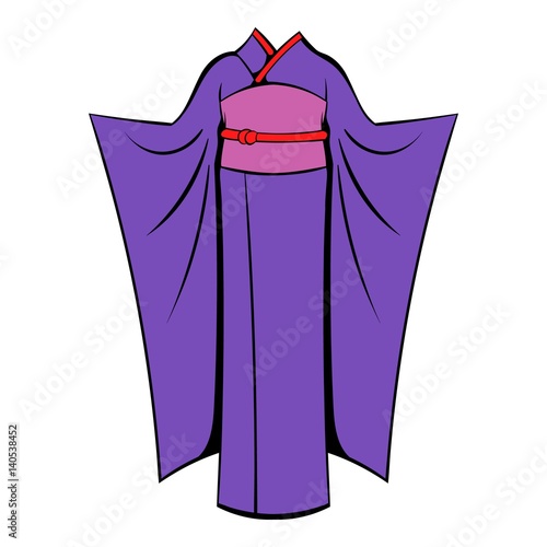 Japanese kimono icon cartoon