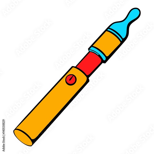 Electronic cigarette icon cartoon