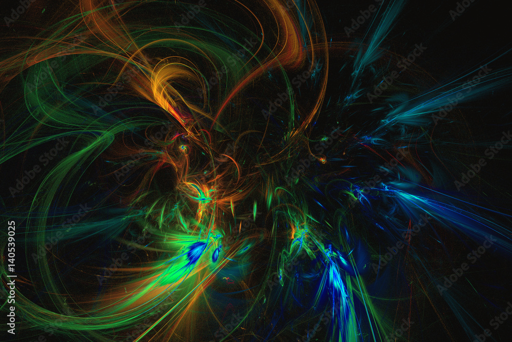 Illustrated fractal background Illustrated fractal background
