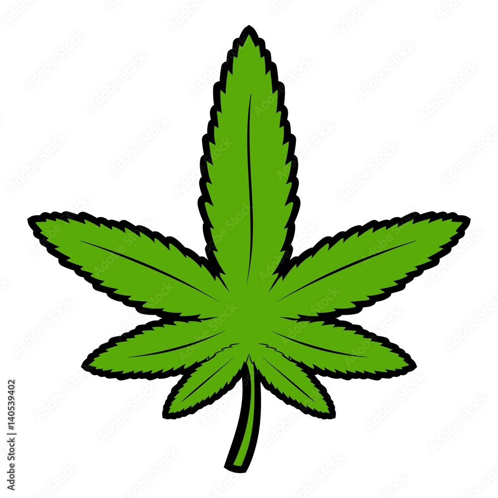 Marijuana leaf icon cartoon Marijuana leaf icon cartoon