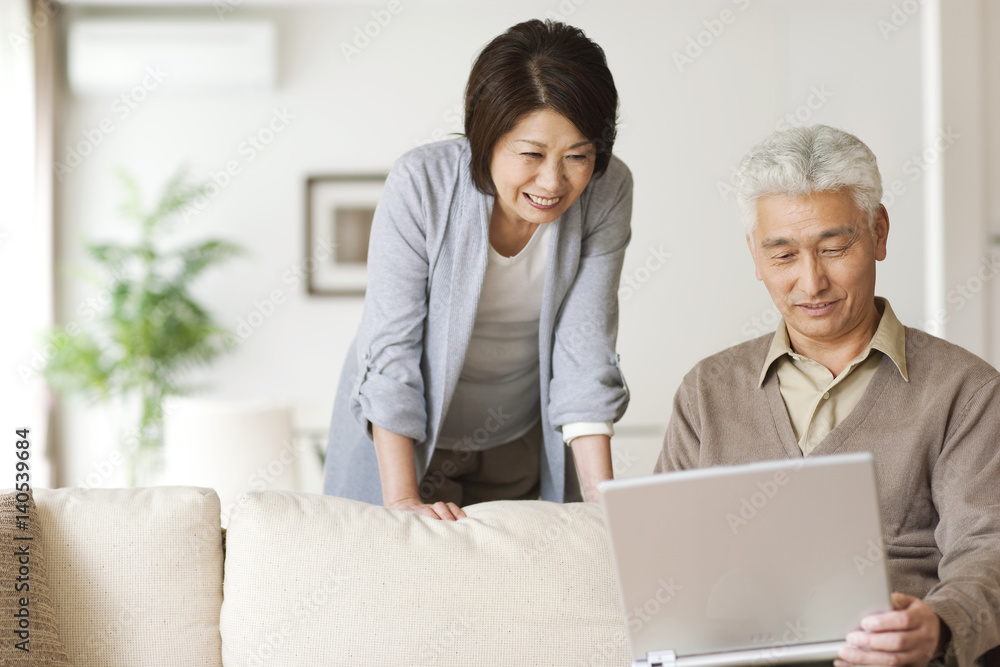 Senior couple using laptop Senior couple using laptop