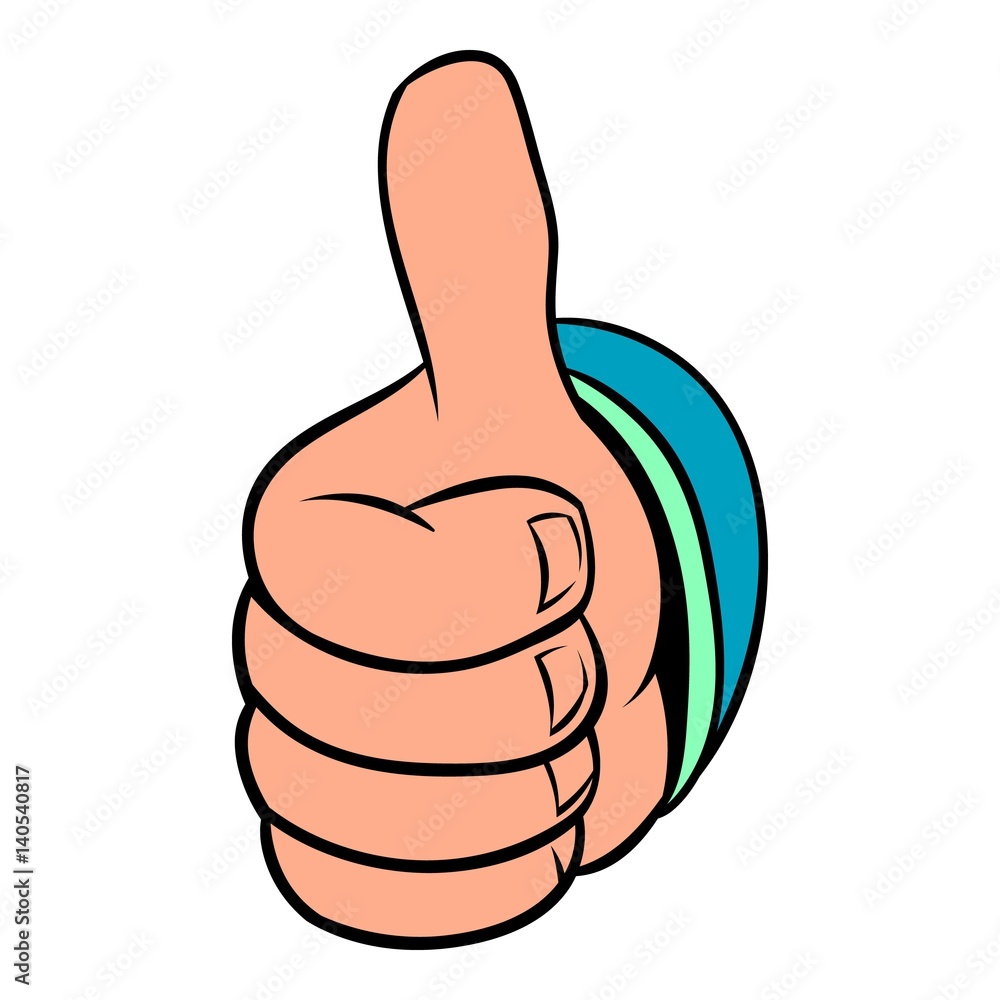Thumb up gesture icon cartoon Thumb up gesture icon cartoon