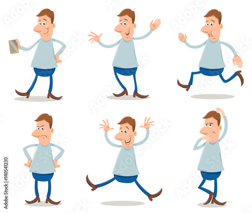 cartoon man set