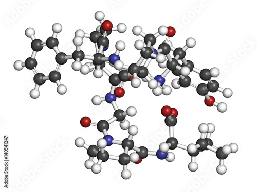 Foto Beta-casomorphin peptide 7 molecule