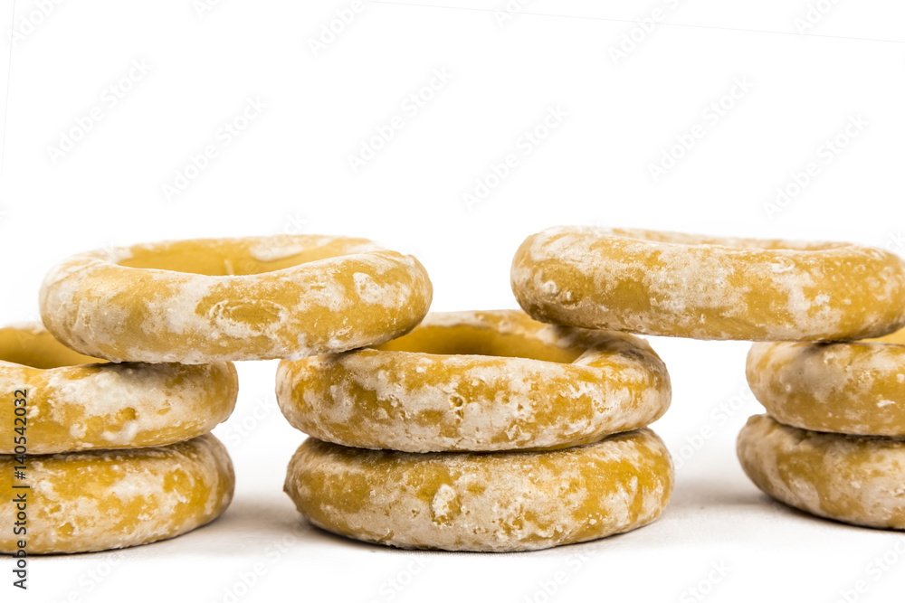 Gingerbread Bagel isolated on white background. Gingerbread Bagel isolated on white background.