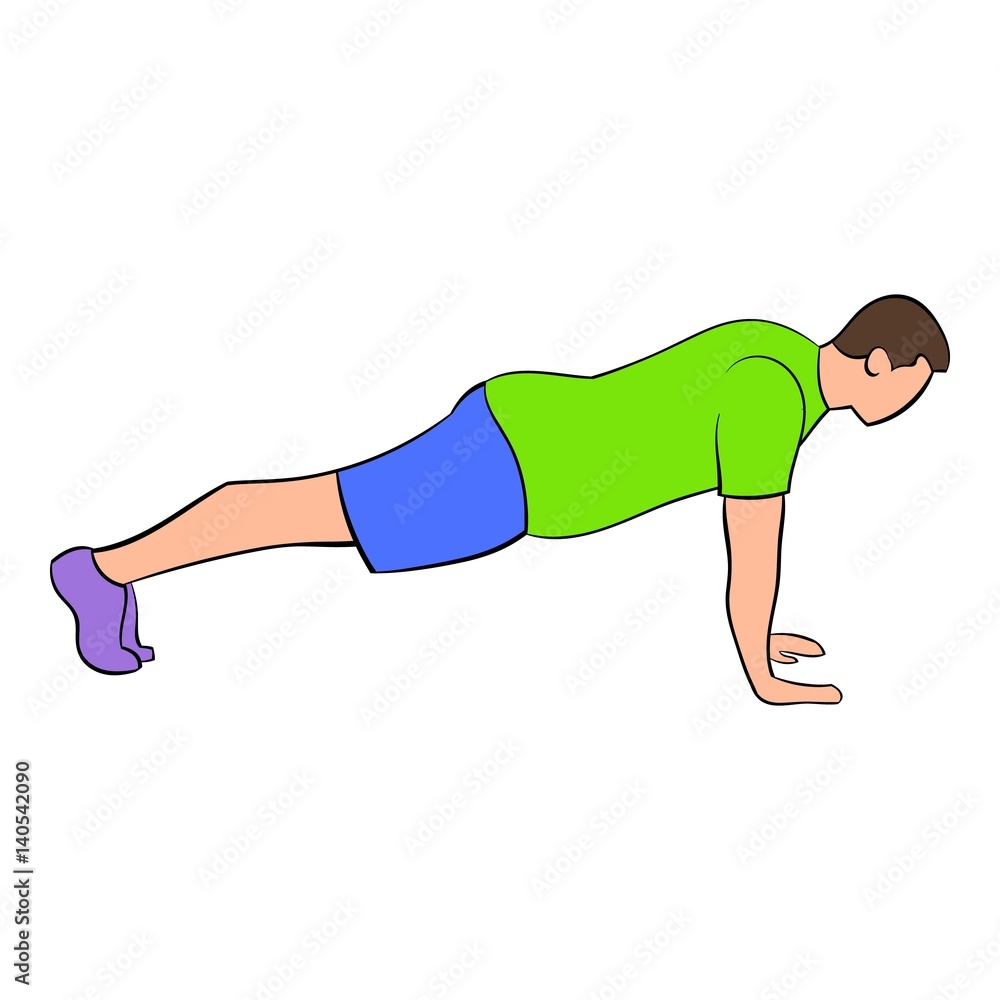 Four limbed staff pose icon cartoon Four limbed staff pose icon cartoon