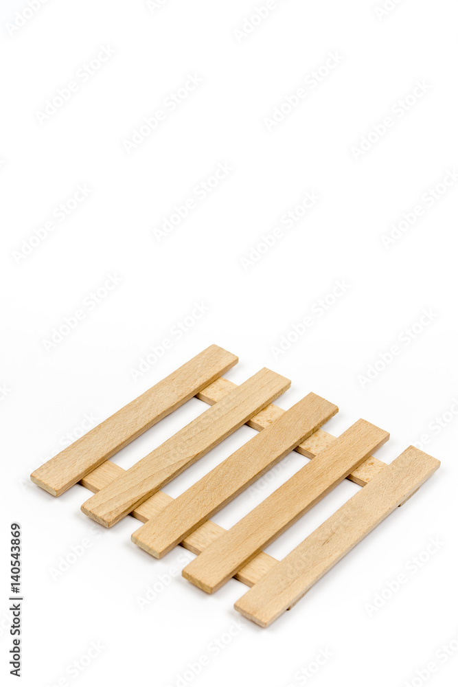 Wooden slats background isolated over white Wooden slats background isolated over white
