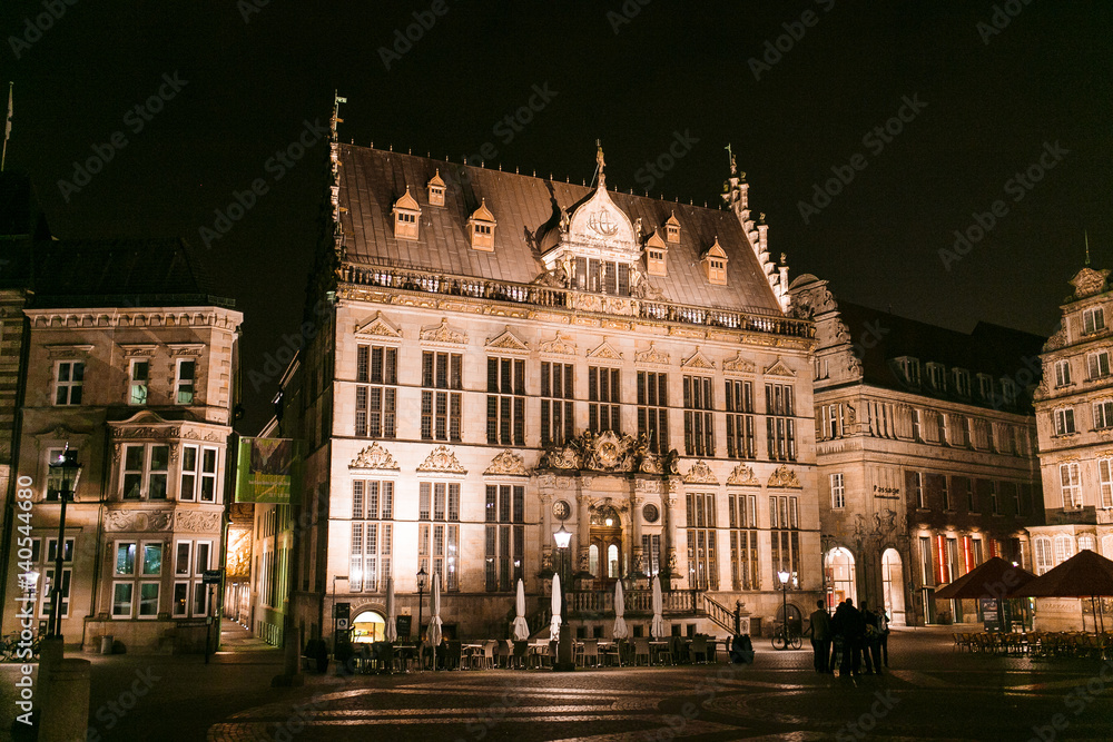 Obraz premium Bremen at night