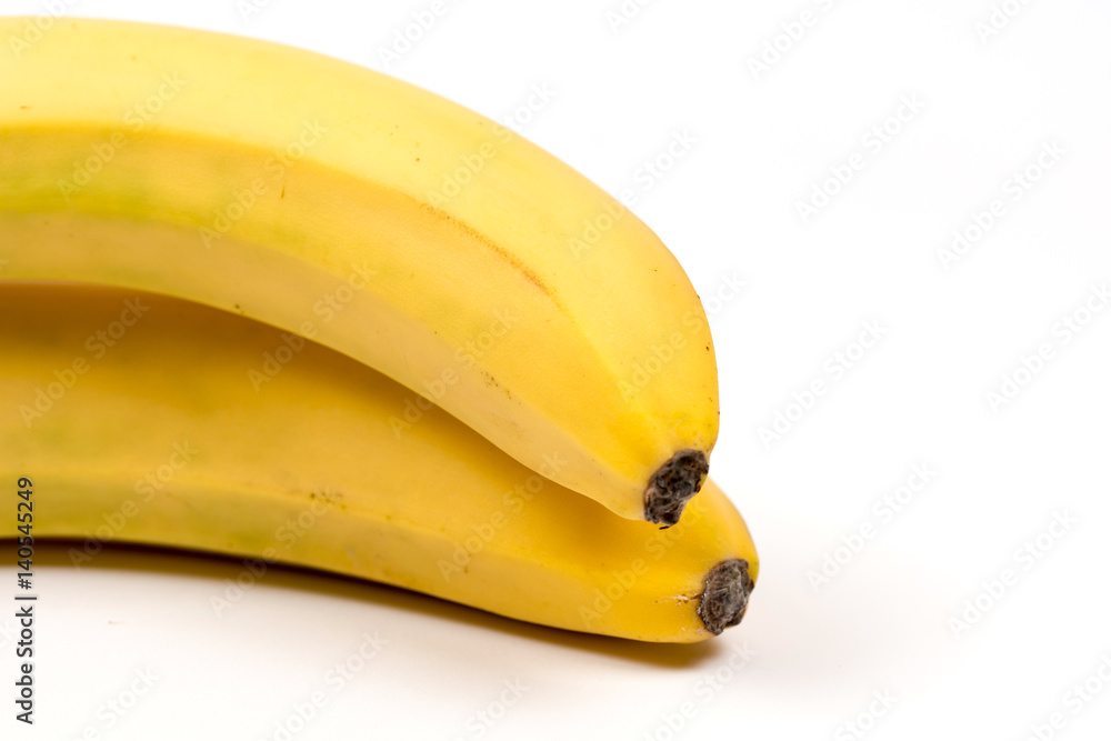 Bananas isolated over white background with copy space Bananas isolated over white background with copy space