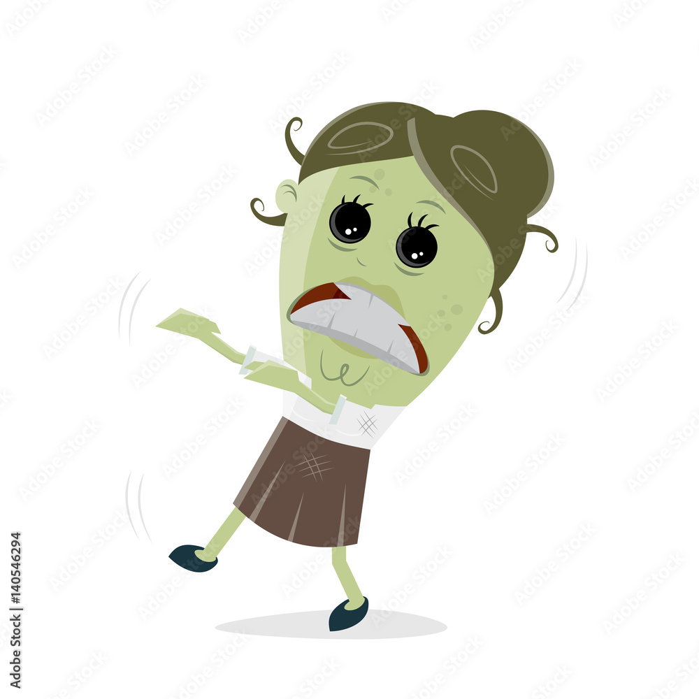 Fototapeta premium funny business zombie woman 