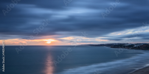 Sunset panorama, beach of Falesia.