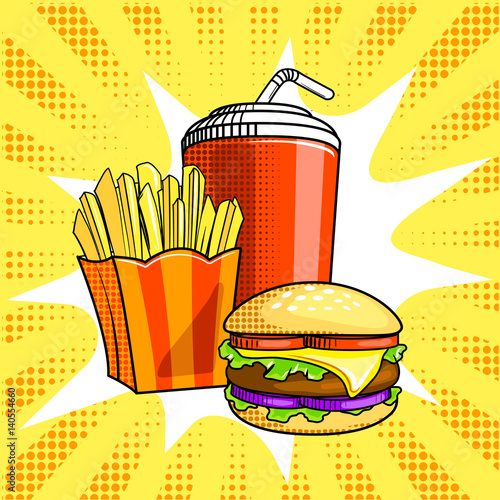Fast food vector illustration