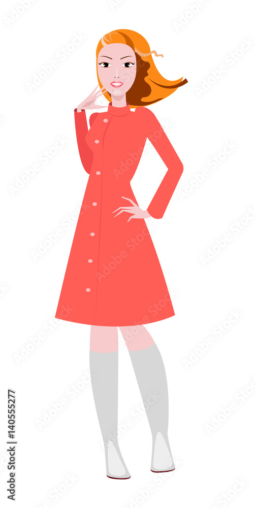 Glamorous lady in trendy coat Glamorous lady in trendy coat