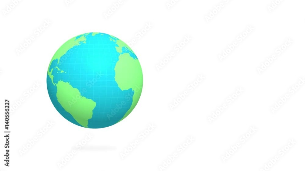 2D Animated Earth Spins with room for graphics 2D Animated Earth Spins with room for graphics